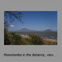 Momotombo in the distance, view from lake Managua